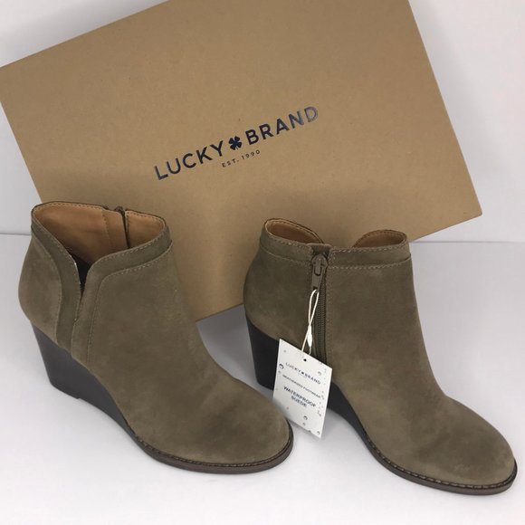 Lucky Brand Shoes - NWT LUCKY brand Wedge Bootie, Suede, 5M